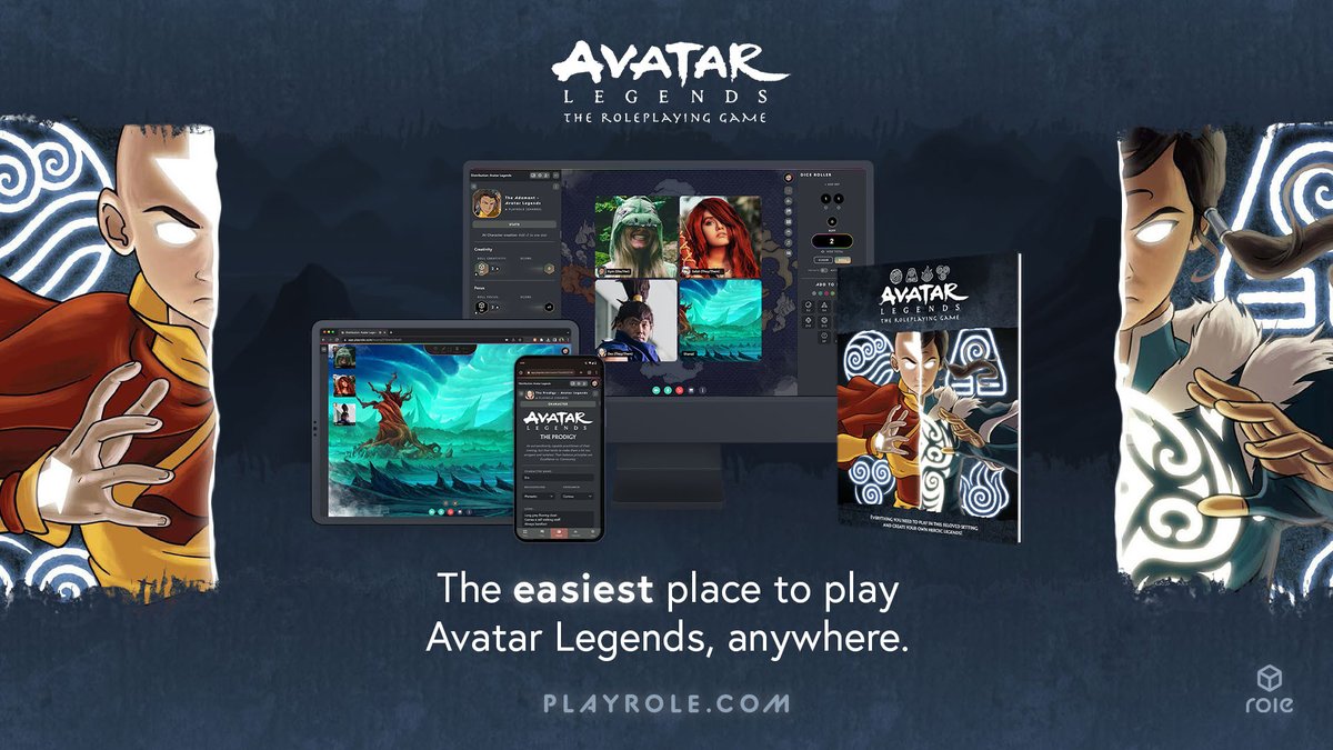 roleapp's tweet photo. 🌊🪨 AVATAR LEGENDS LAUNCHES ON ROLE! 🌪️🔥

In official partnership with @MagpieOfficial, we’re please to present the complete Avatar experience for all players, game masters, and storytellers on Role.

https://t.co/YEYZWHx9nL

#TTRPG #Avatar https://t.co/PZe2McDBt4