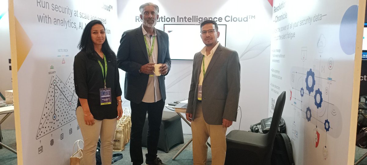 Netenrich's tweet image. Great to meet our customers &amp;amp; new companies interested in improving their security operations with Netenrich &amp;amp; @chroniclesec. It’s been an exciting 3 days talking to organizations at the recent #CSOSummit2023, hosted by @IDCInd @FoundryIDG! @PayUindia @SodexoIndia @CNHIndustrial