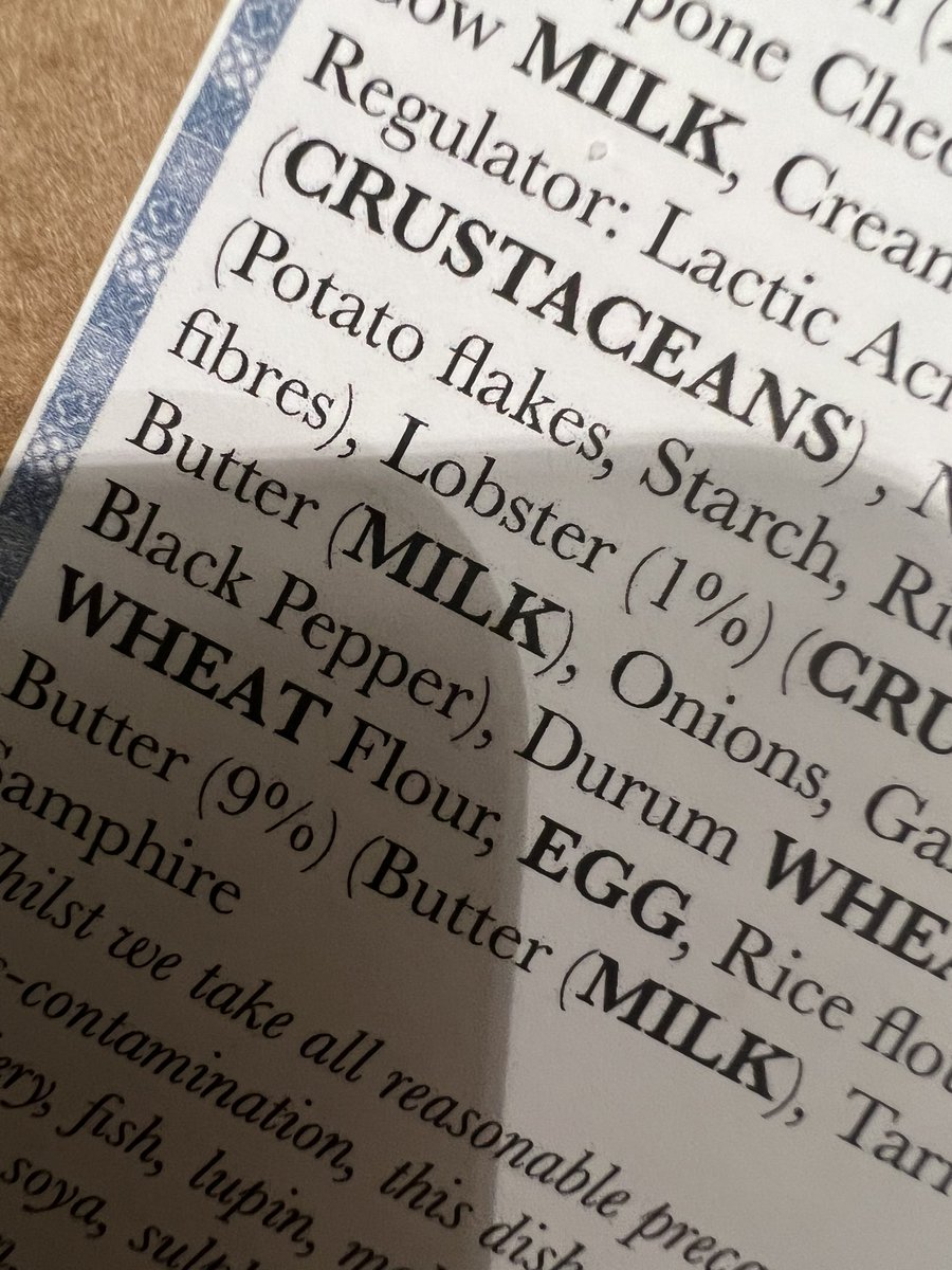clacktastic's tweet photo. @pastaevangelist Bit cheeky that your LOBSTER, crab and prawn tortellini contains just 1% lobster (and 29% prawn). 🦞😔 https://t.co/28x9qVYceB