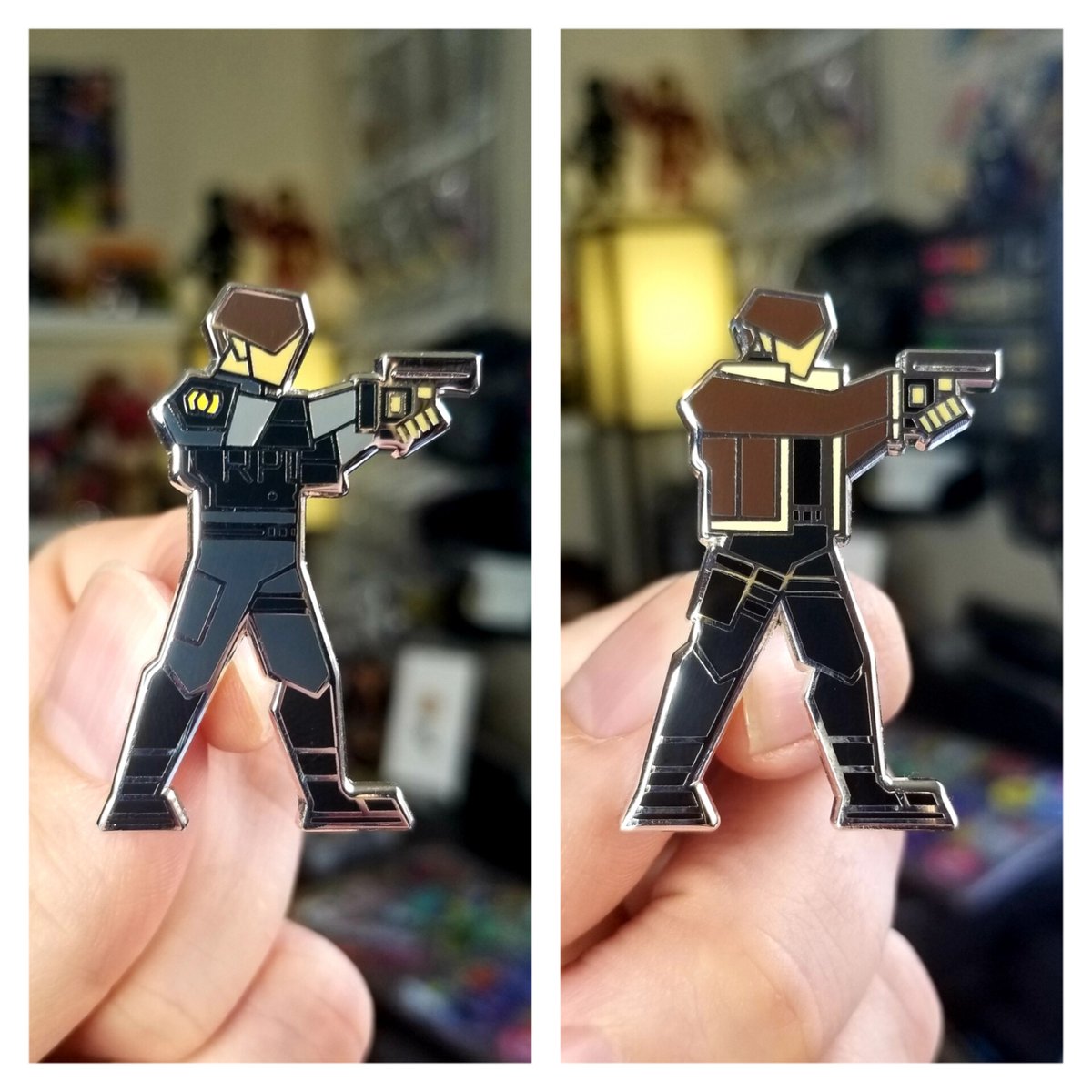 In times like these, we need a HERO! "HERO COP" &amp; "HERO MERC" #RE4 inspired #EnamelPins available now @ Coastalvania.com !! 🔥