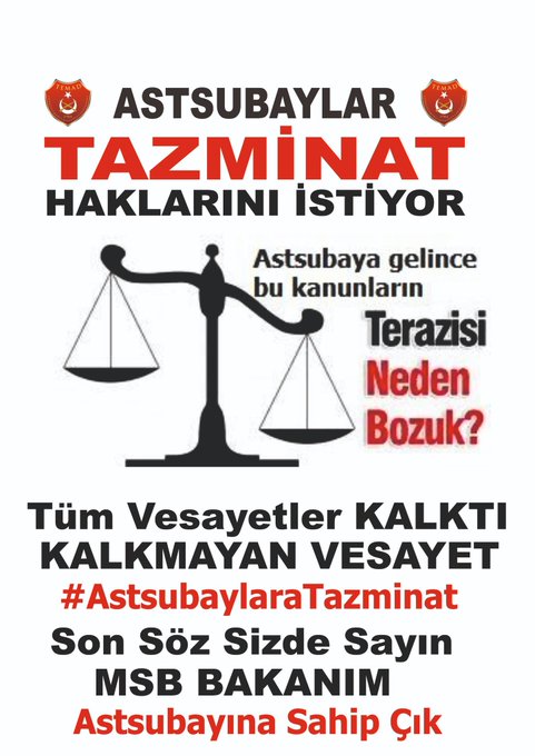 sir1989's tweet photo. Sorumluluk zimmet hepsi biz Astsubaylarda mevcut.Tazminatimizi istiyoruz.
#AstsubayOlmak
@RTErdogan
 @NureddinNebati
@kilicdarogluk
 @mustafaelitas
 @fuatoktay
 @_cevdetyilmaz
 @AhmetAYDIN_02
 @Cengizyavili
 @yilmaz_ismet58 https://t.co/87H8zHttUU