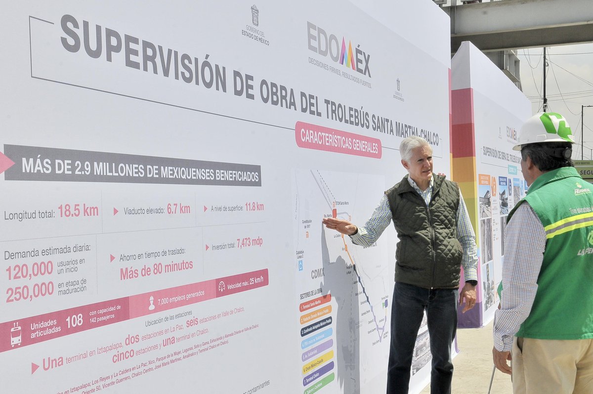 El Trolebús Chalco-Santa Martha conectará a #ValleDeChalco con el Metro Santa Martha de la Línea A, en la alcaldía Iztapalapa de la Ciudad de México.