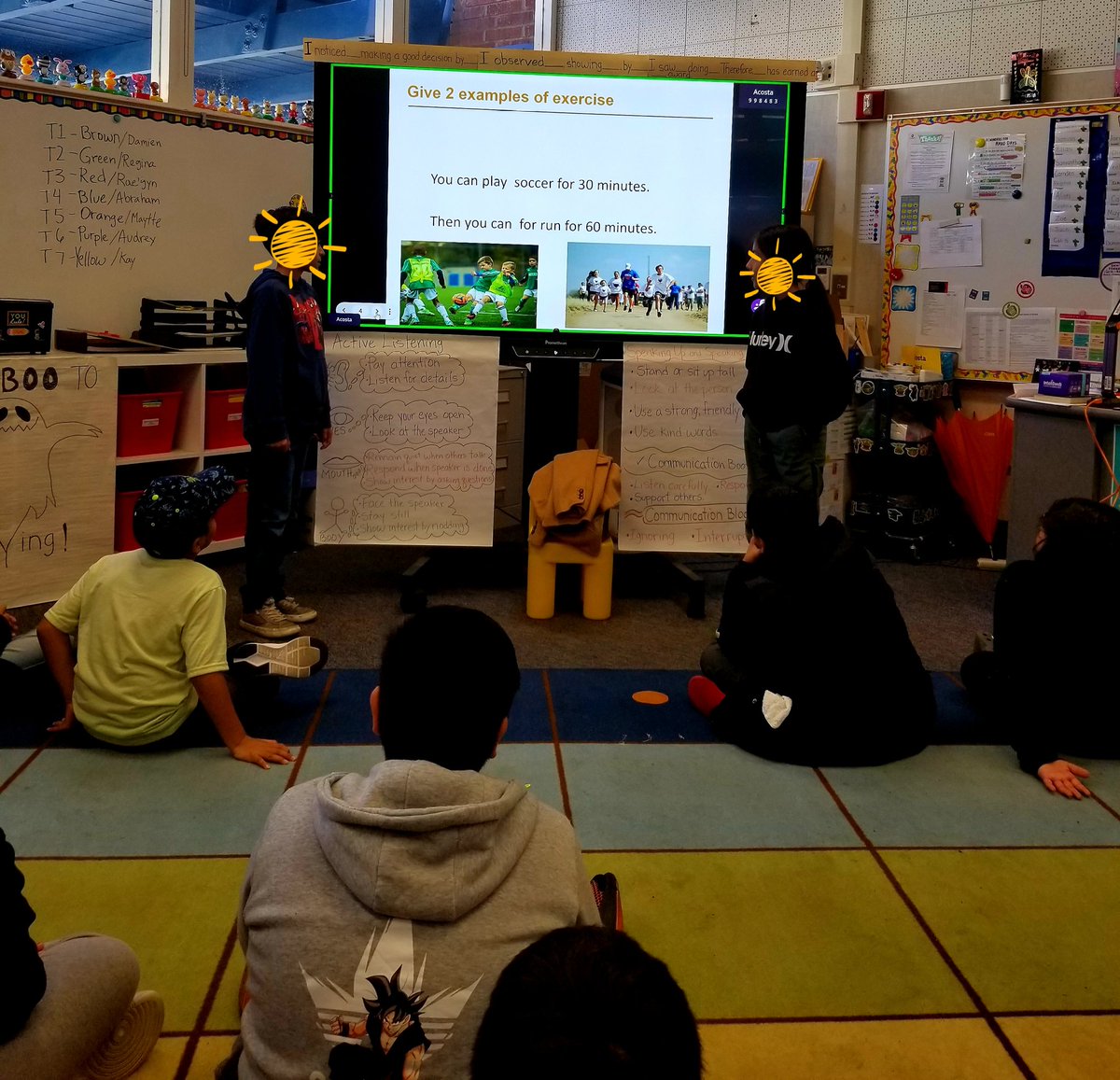 OBrienLiteracy's tweet photo. Multilingual Ss in Ms. Acosta's Emerging ELD group collaborating,  using technology,  and presenting the new language they have been learning.  They are fitness experts! @centralSBUSD @SBUSD_NEWS https://t.co/JSd9UFAJ7W