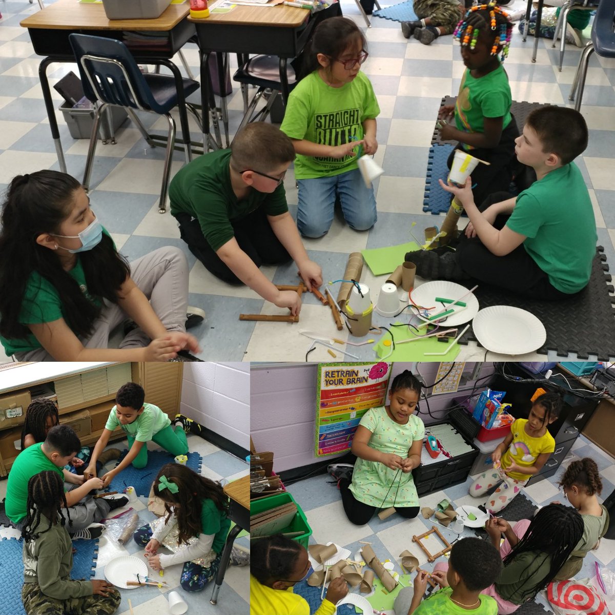 OLV2nd's tweet photo. Happy Saint Patrick's Day!
We learned about Saint Patrick today and how he used the shamrock to teach about the Blessed Trinity. We also worked together to finish building the leprechaun traps we started in STEAM class. https://t.co/pCNQZxPVx2