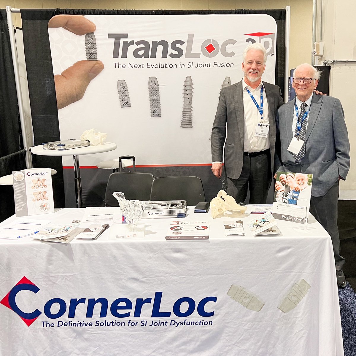 CornerLoc's tweet photo. Lots of excitement about the next evolution in fixating the SI joint at the ASIPP 2023 Conference in National Harbor, Maryland! Swing by booth 221, meet the team, and let’s talk TransLoc 3D!

#ASIPP2023 #transloc3d #cornerloc #sijointfusion #sijoint #sijointdysfunction https://t.co/IYRGPFOOk6