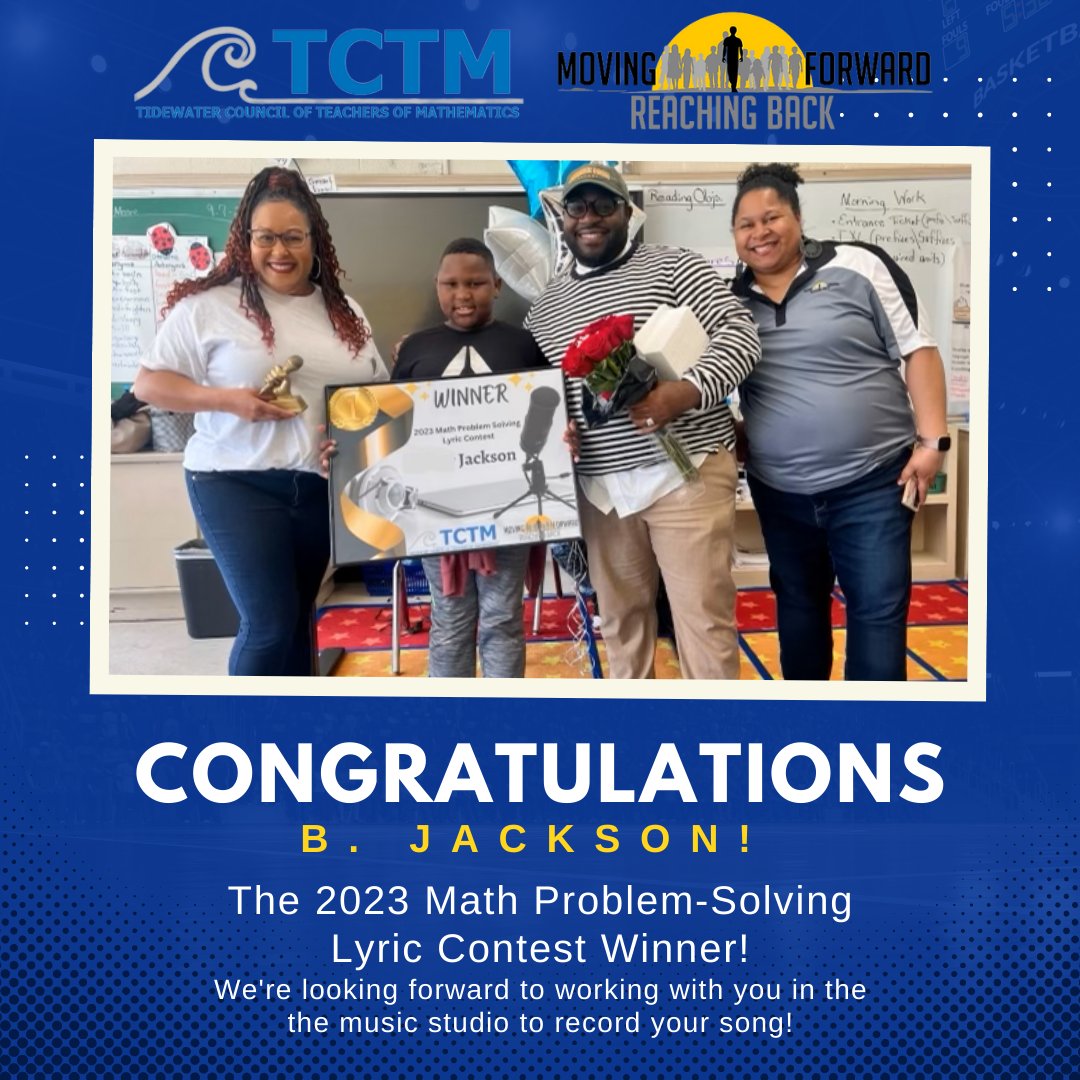 Congratulations to our 2023 Math Problem-Solving Lyric Contest winner! @NPSchools

There were so many excellent submissions, and we are proud of all of the Hampton Roads students who entered this year's contest.