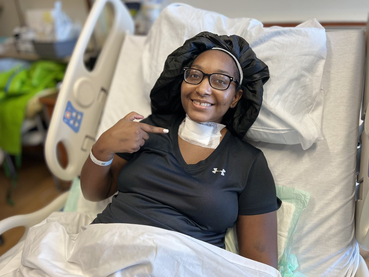 What a huge day for Alexis! Today she was also able to get her trach removed! What an amazing Friday for our girl! Thank you Lord for all you have done, and thank you in advance for what you will continue to do. We know you’re not done healing Alexis 🙏🏾❤️‍🩹