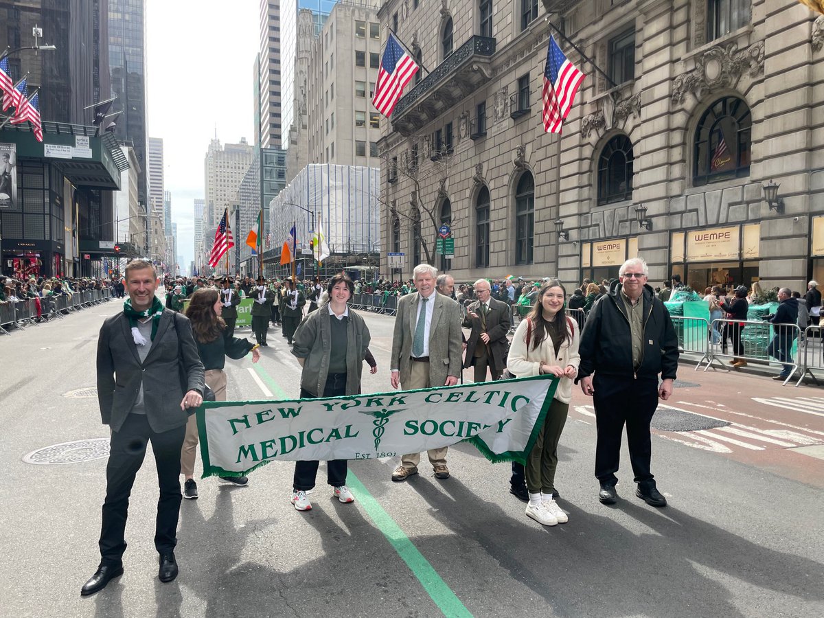 Representing our 132 year old society at today’s St. Patrick’s Day parade on Fifth Avenue in #NYC #stpatricksdayparade