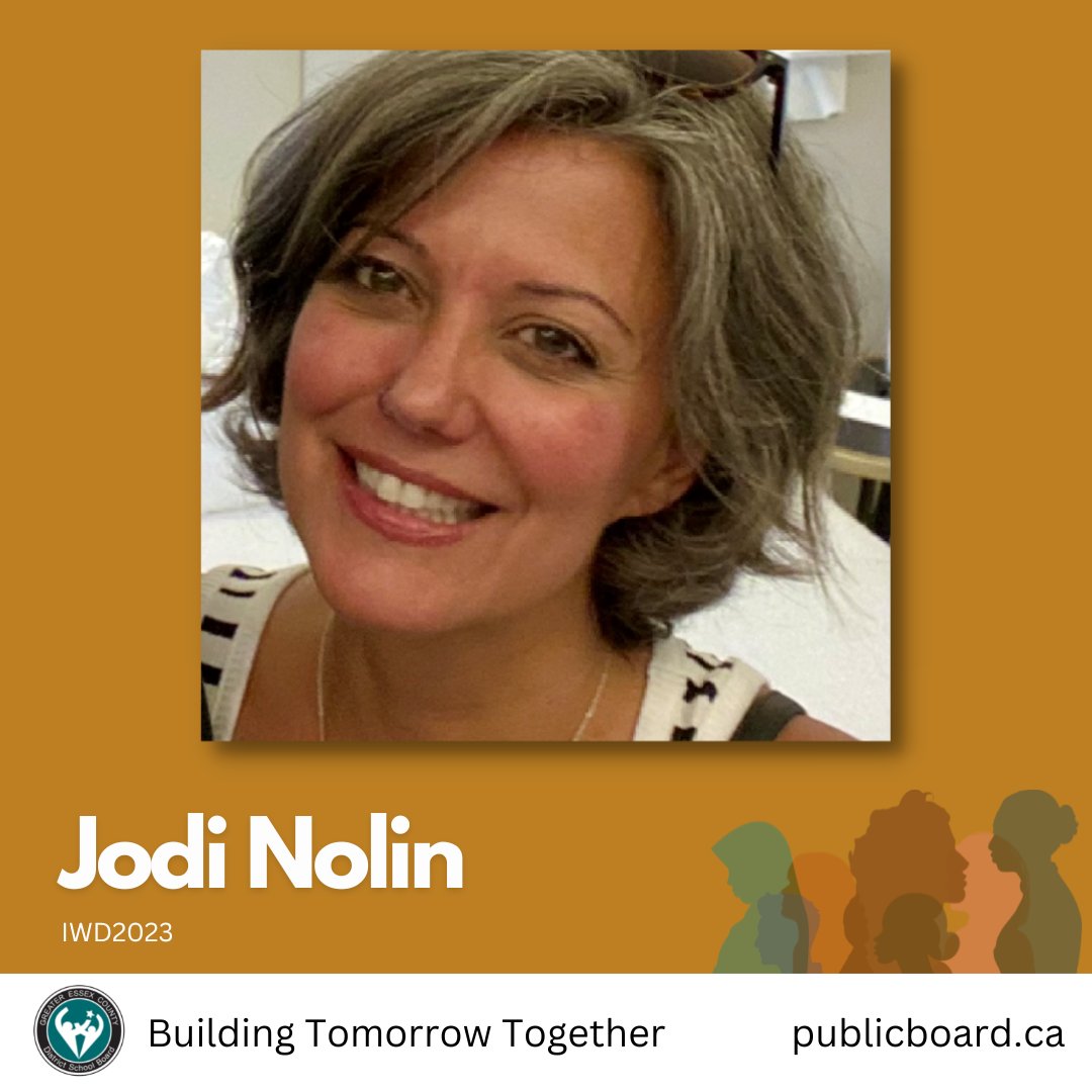 Throughout the month of March, we will be introducing some of the outstanding women who learn and work at the GECDSB.
 
Jodi Nolin has been a teacher with the GECDSB for almost 25 years and is now the board's first Special Assignment Teacher for Student Well-being. 

Ms. Nolin