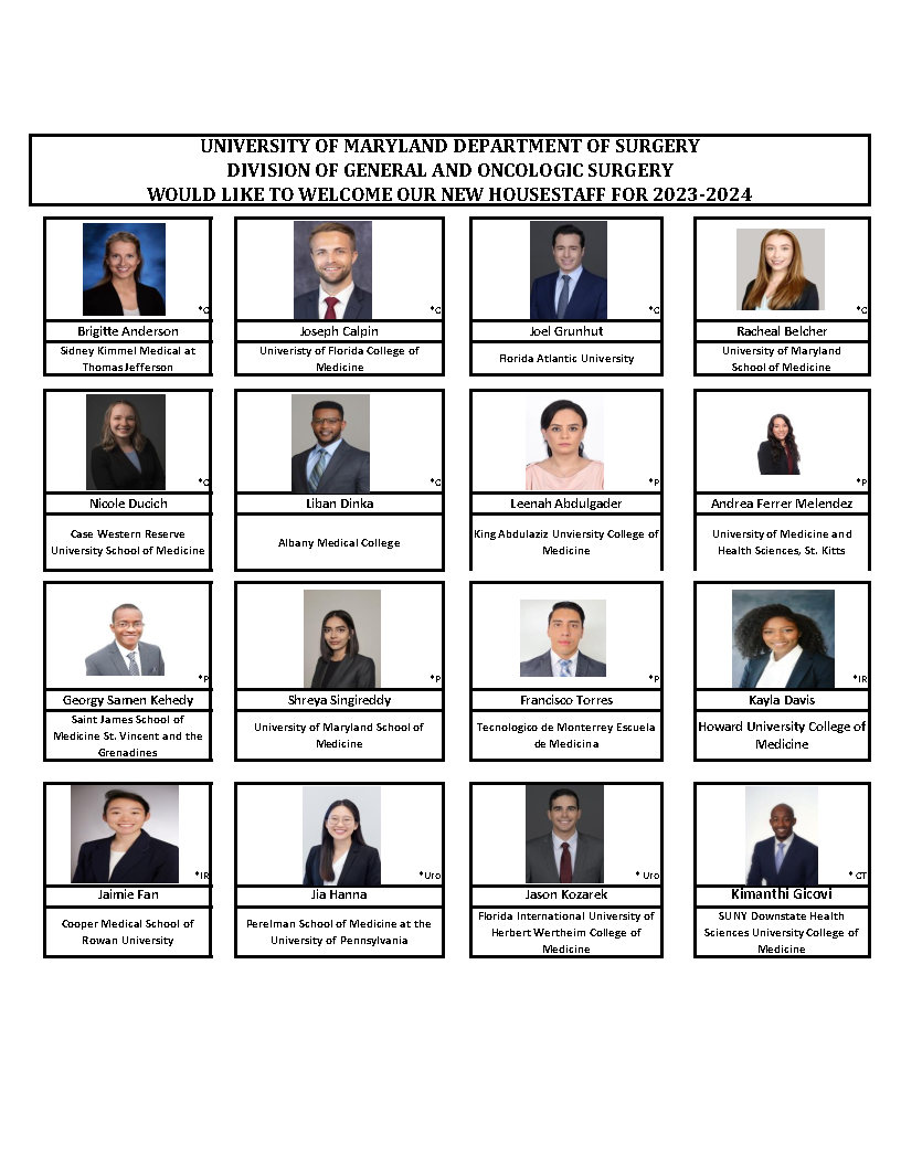 MarylandSurg's tweet photo. It's Match Day! the Department of Surgery Division of General and Oncologic Surgery welcomes our new housestaff for 2023-2024! #surgery #gensurgmatch2023 #GenSurg https://t.co/fUfQ0UvLBN