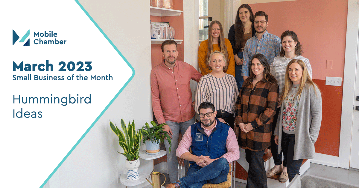 MobileChamber's tweet image. Congratulations to Hummingbird Ideas the #MobileChamber Small Business of the Month for March.

Learn more on the #BusinessViewBlog at bit.ly/3JrY7b0