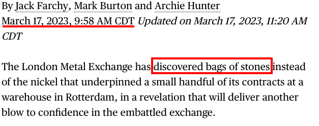 TFMetals's tweet photo. OH MY GOSH
BAGS OF STONES!!!!
LOLOLOLOLOLOL!!!!
Seriously, this might be the best story of the entire week. BAGS OF STONES!!!!
https://t.co/8iLKkihQDV https://t.co/71b4NoYVw6