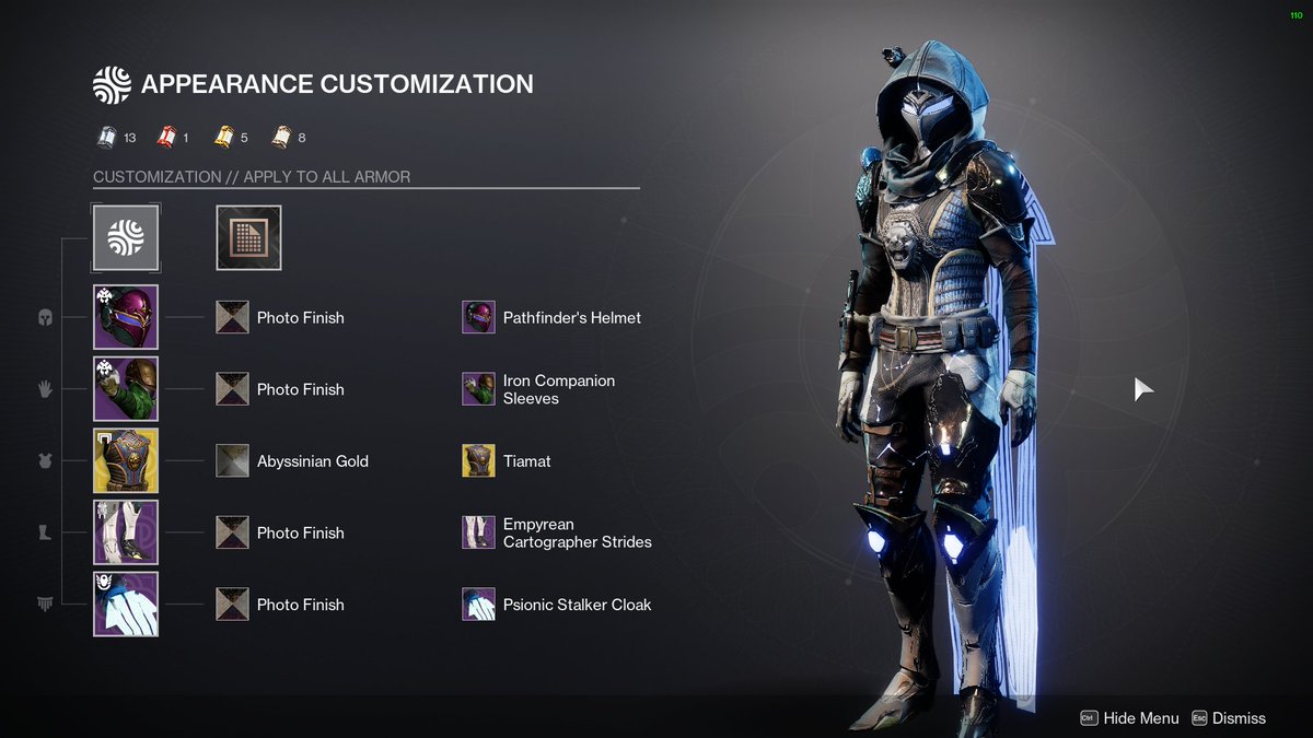 LukeSkinn's tweet photo. @IAmAnthonyx_ @AscendantNomad Wow I did not get a notification for this at first. Here you go, several shader or armour combos I like. Though I do want a new ornament and opening the store each season is the most exciting and disappointing part of destiny lmao. https://t.co/36XtLJ7GA7