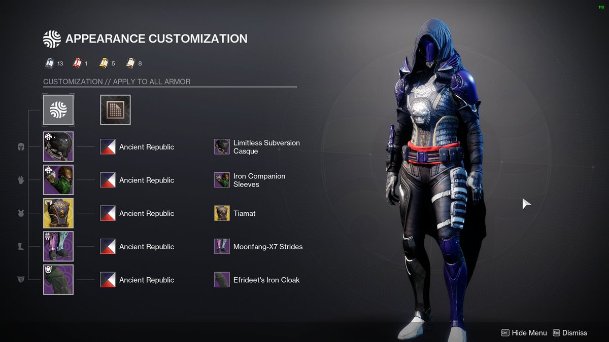 LukeSkinn's tweet photo. @IAmAnthonyx_ @AscendantNomad Wow I did not get a notification for this at first. Here you go, several shader or armour combos I like. Though I do want a new ornament and opening the store each season is the most exciting and disappointing part of destiny lmao. https://t.co/36XtLJ7GA7