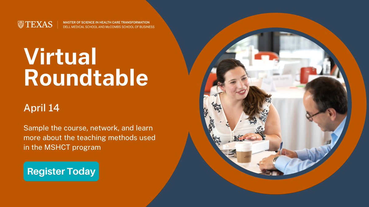 VBHCEducation's tweet photo. The final application rounds for the Master of Science in Health Care Transformation program are quickly approaching. Register for the next virtual roundtable on April 14 to sample the course. https://t.co/o1PwMJjBtp https://t.co/g0f61po0Zw