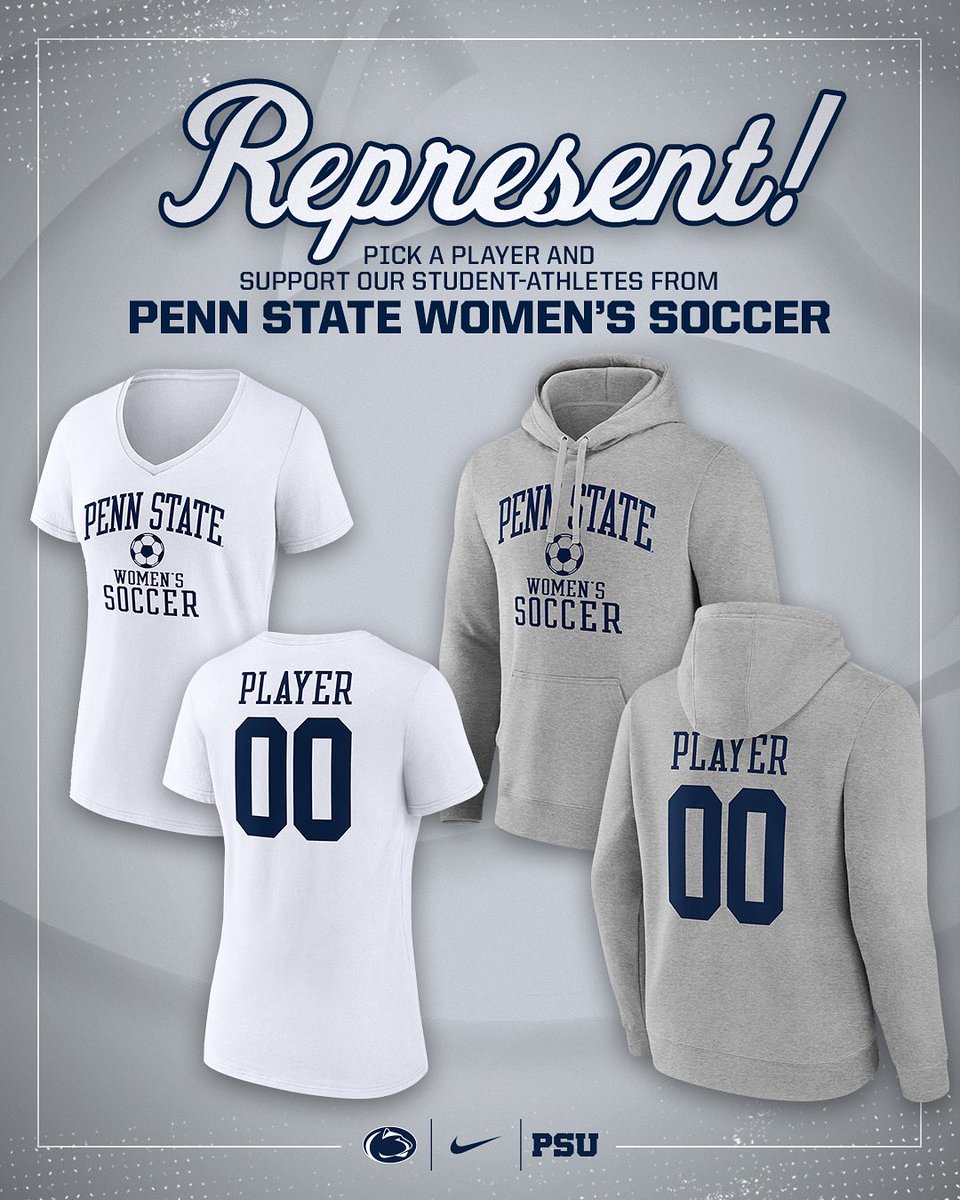 PennStateWSOC's tweet photo. 𝓡𝓮𝓹𝓻𝓮𝓼𝓮𝓷𝓽 your Nittany Lions!

Click the 🔗 to purchase 𝓦𝓢𝓞𝓒 apparel !! : https://t.co/cCCvmf9gyw https://t.co/9WGbaMZpDV