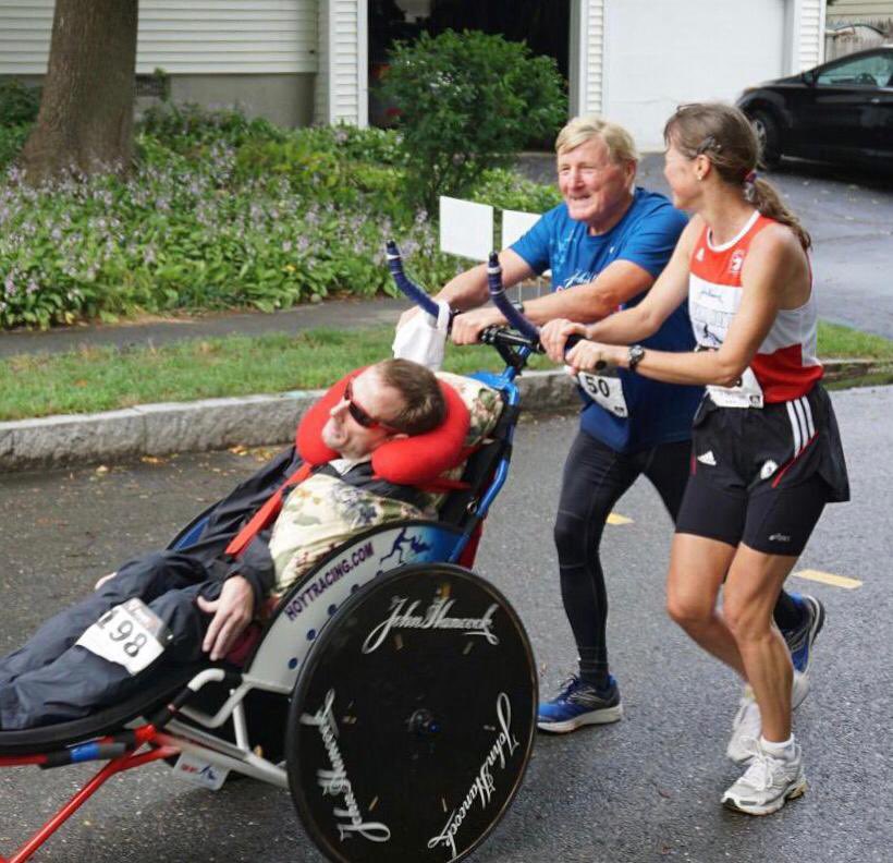 utapippig's tweet image. Dear Dick, today U are missed even more, dearest friend, trailblazer—father of Rick. The memories are always with me, I’m thinking of you, Rick &amp;amp; the entire Hoyt family. Thank you for never giving &amp;amp; sharing new freedoms with Rick. Love, Uta
Take The Magic Step®  
@bostonmarathon