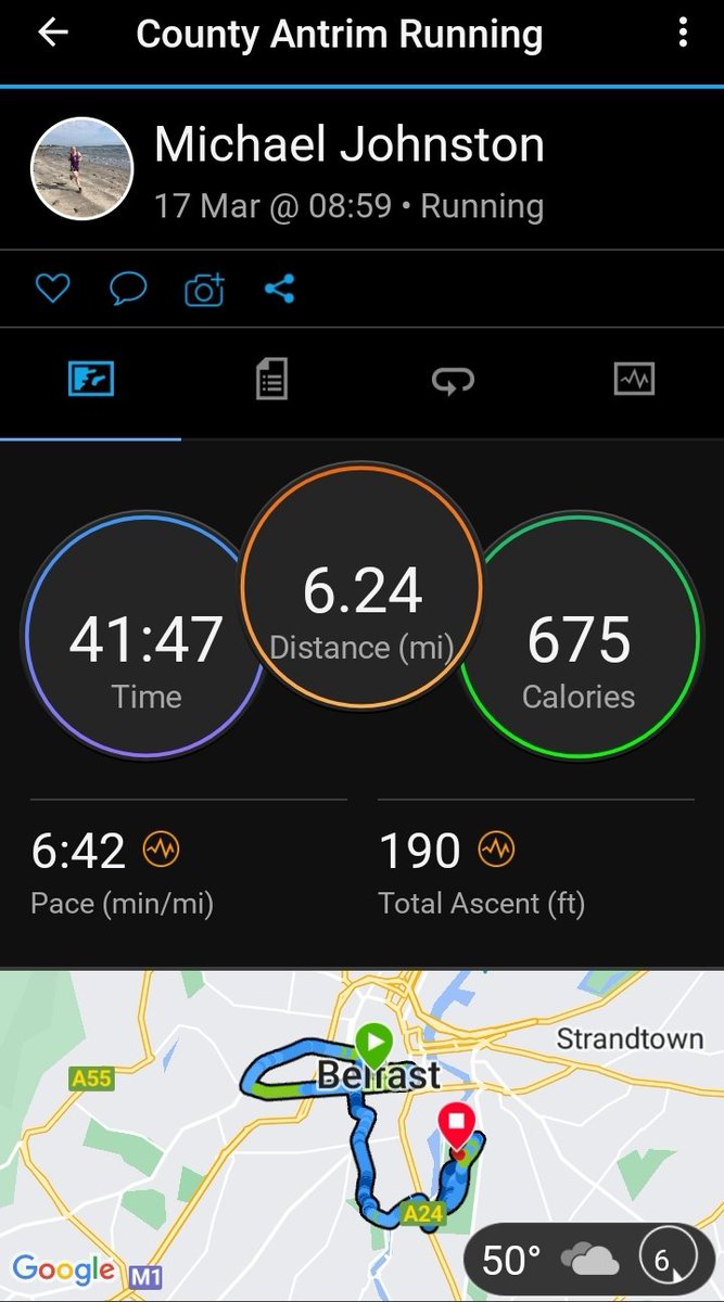 A new PB today at <a href="/SPARcraic10k/">SPAR Craic10K</a> 😊 enjoyed the atmosphere and the route. 2nd 10k race 2023 done ✅️