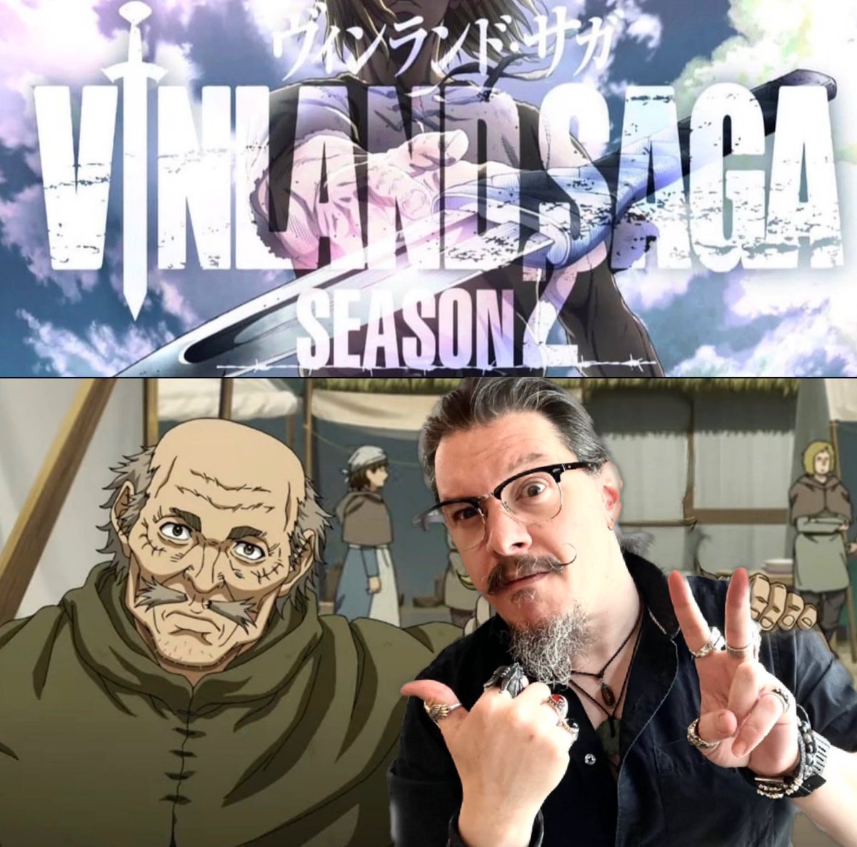 FrankTodaroVO's tweet photo. So happy to hang w/ my good buddy Leif Ericson again and loan him my voice for Season 2 of #VinlandSaga, now on @netflix!
#LeafErikson #LeifEricson #LeifEriksson #ImALeafOnTheWind #FrankTodaro #Anime #VoiceActor #Netflix @NetflixGeeked @NetflixAnime https://t.co/agoURjyp9u
