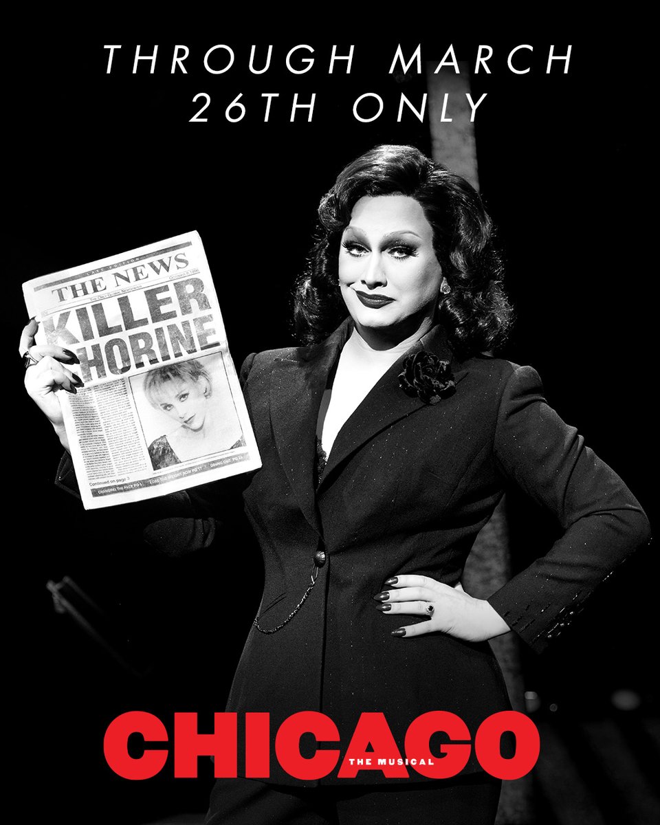 ChicagoMusical's tweet photo. Don't miss @JinkxMonsoon's final performances in CHICAGO on Broadway! Now through March 26th ONLY https://t.co/Gb2iRNVO4D