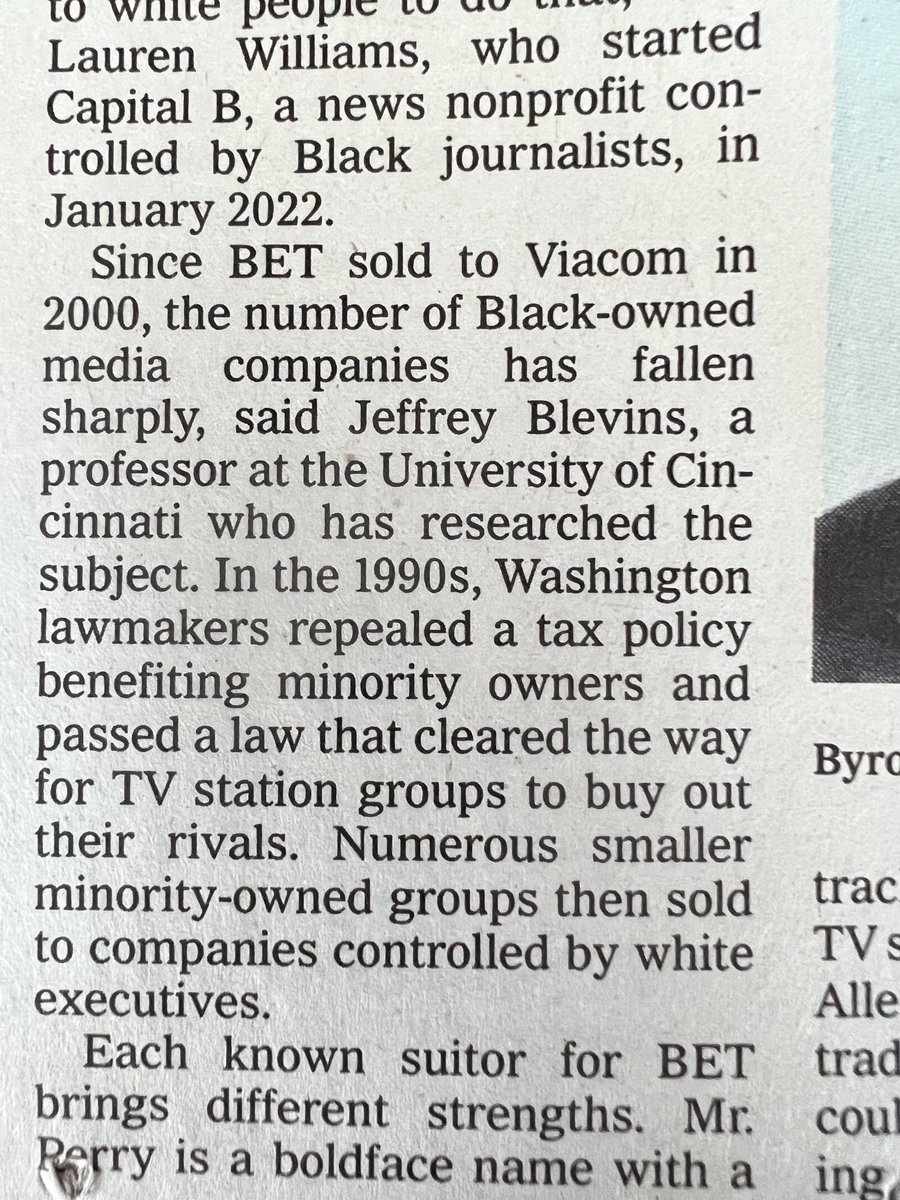 .⁦<a href="/JeffBlevinsPhD/">Dr. Jeffrey Layne Blevins</a>⁩ doesn’t always buy a print copy of ⁦<a href="/nytimes/">The New York Times</a>⁩, but he does when they cite his research on media ownership policy ⁦<a href="/uofcincy/">University of Cincinnati</a>⁩  ⁦<a href="/UC_ArtSci/">UC_ArtSci</a>⁩ ⁦<a href="/JournalismUC/">UC Journalism</a>⁩ ⁦<a href="/spia_uc/">UC School of Public and International Affairs</a>⁩ ⁦<a href="/TheCinciProject/">TheCincinnatiProject</a>⁩ nytimes.com/2023/03/10/bus…