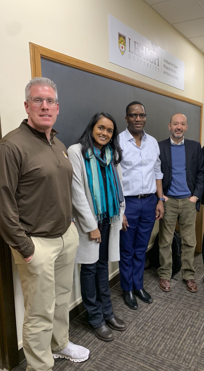 Members of the I-CPIE leadership met with #CleanEnergy expert @DrJoeNyangon today at @LehighU to discuss possible research opportunities.