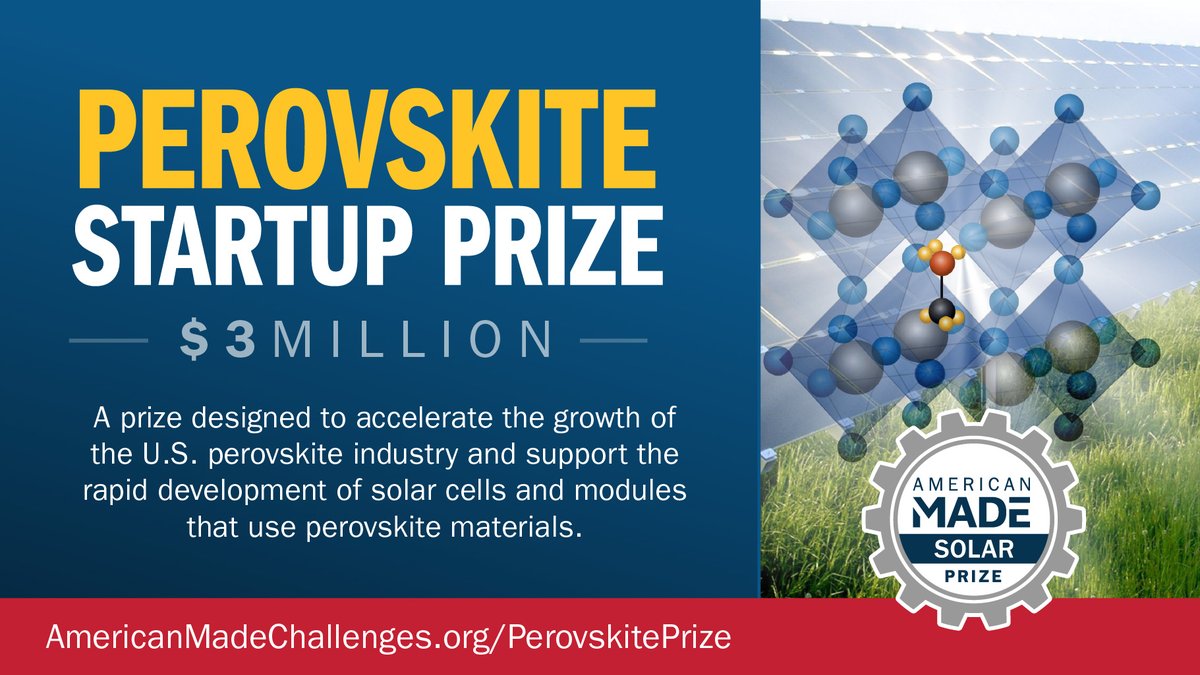 🚩 Next Thursday, March 23, is the last chance for #startups to compete in the $200K #PerovskitePrize! There are still several prizes up for grabs. Don’t miss out—enter here 👉🏼 herox.com/perovskiteprize