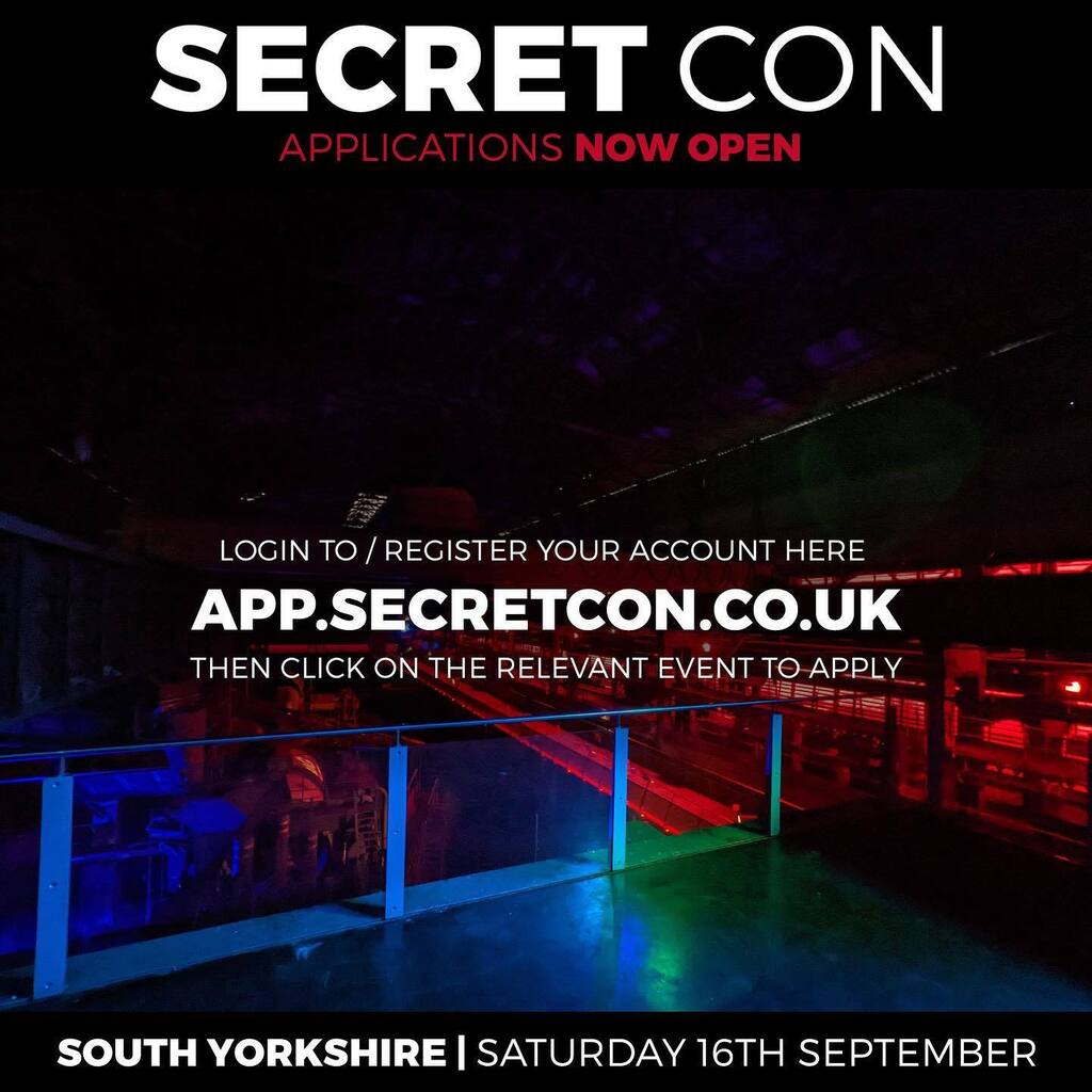 This September, Secret Con returns to a brand new venue!

We promised to go bigger and better... Set in one of the UK's largest cities, this venue definitely delivers!

Bringing industrial and modern sci-fi vibes, this really is an incredible backdrop fo… instagr.am/p/Cp5qejbjL0g/