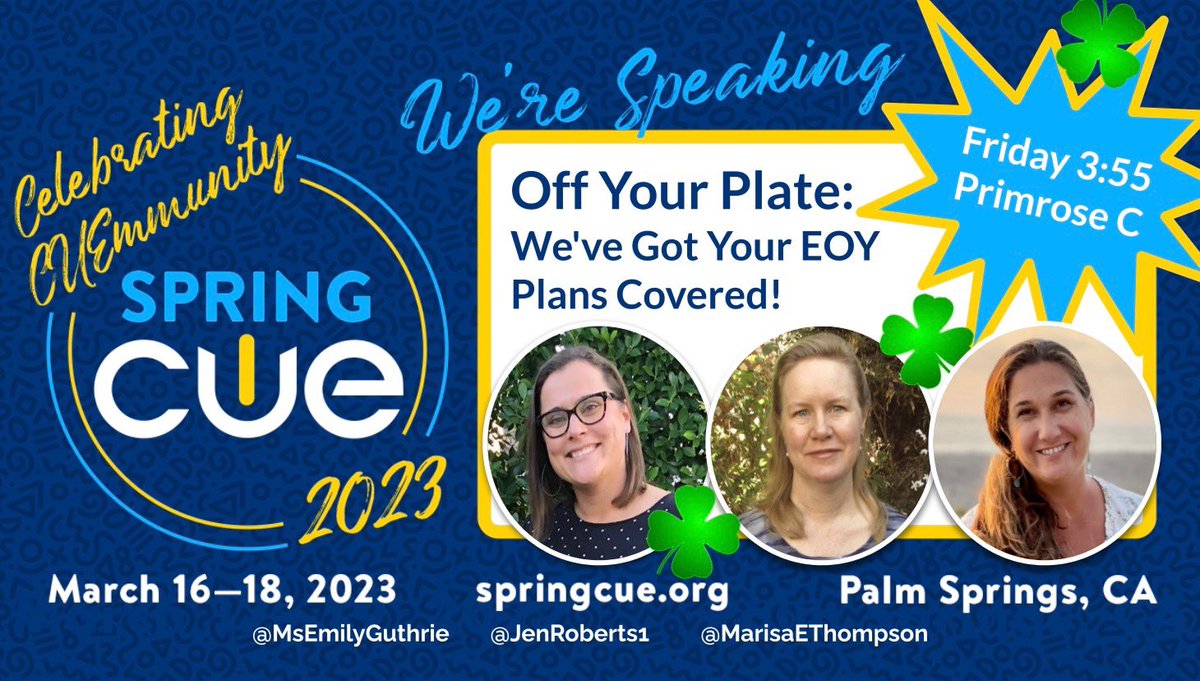 msemilyguthrie's tweet image. Come think with us at 3:55! We will be sharing effective practices and projects that respect our teacher time  and empower students to create. #SpringCUE23