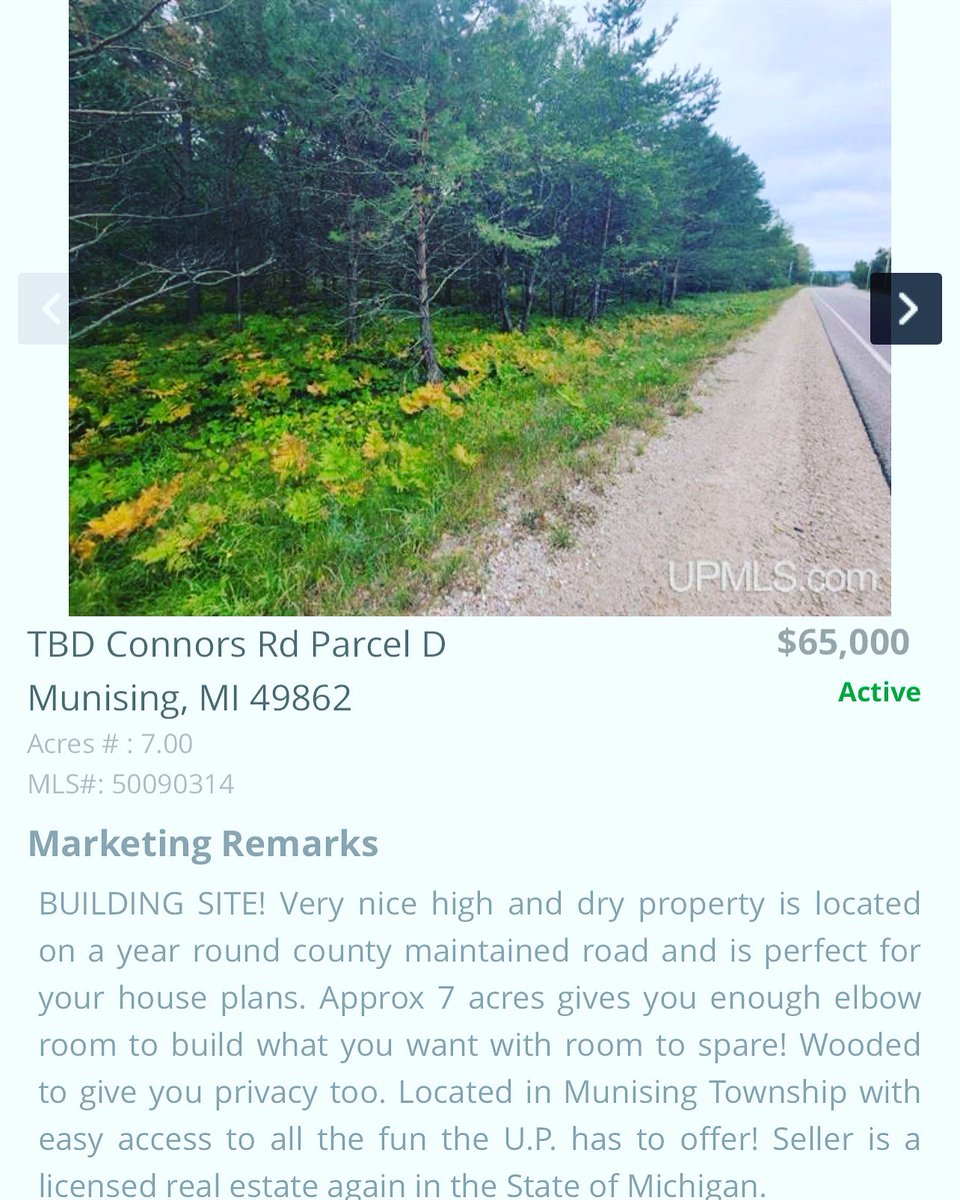 vickigariepy's tweet photo. Vacant land for sale! Message for more information! #upperpeninsula #vacantland #algerCounty #buildyourdreamhome #landForSale https://t.co/MyAj1I2C6M