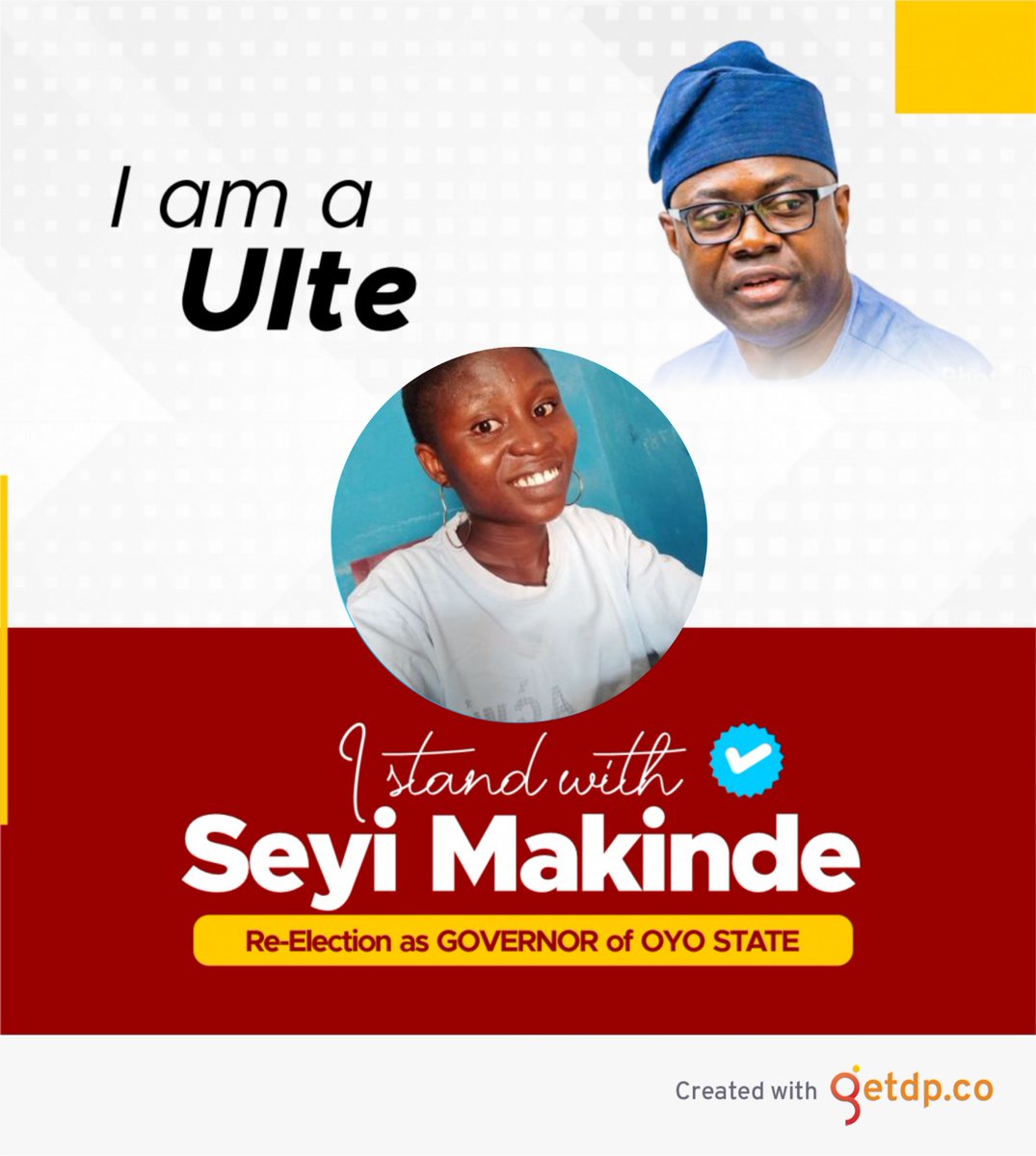 ogunlade_mary's tweet photo. I am A Uite,

 I fully endorse Governor Seyi Makinde of OYO STATE for second term. 

I support Good governance and continuity! ✅
#UitesForSeyiMakinde movement 
#seyilekansi 
@Uites4GSM https://t.co/blLBo8BrgF