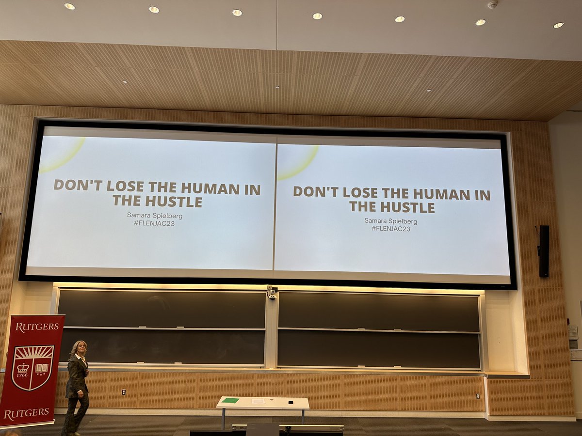 Thank you <a href="/SamaraSpielberg/">Samara Spielberg</a> for your words of inspiration at the <a href="/flenj/">FLENJ</a> keynote today  #flenjac23