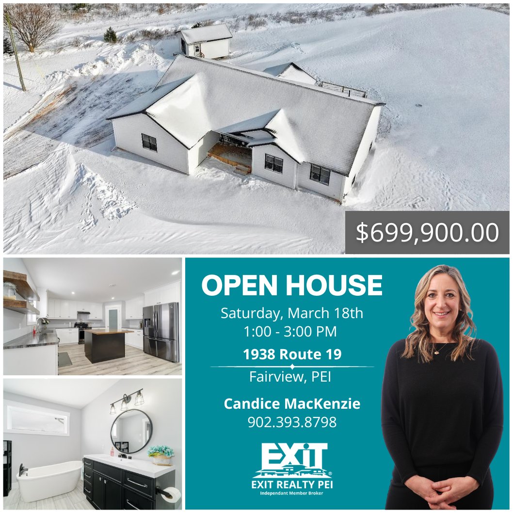 EXITRealtyPEI's tweet photo. We have some great OPEN HOUSES happening this Weekend! 😍🏠 Stop by for a tour and a chat! 👏
Find these great listings and more at https://t.co/konB2eprzC

#peirealestate #princeedwardisland #PEI https://t.co/xj3xRjY3vP