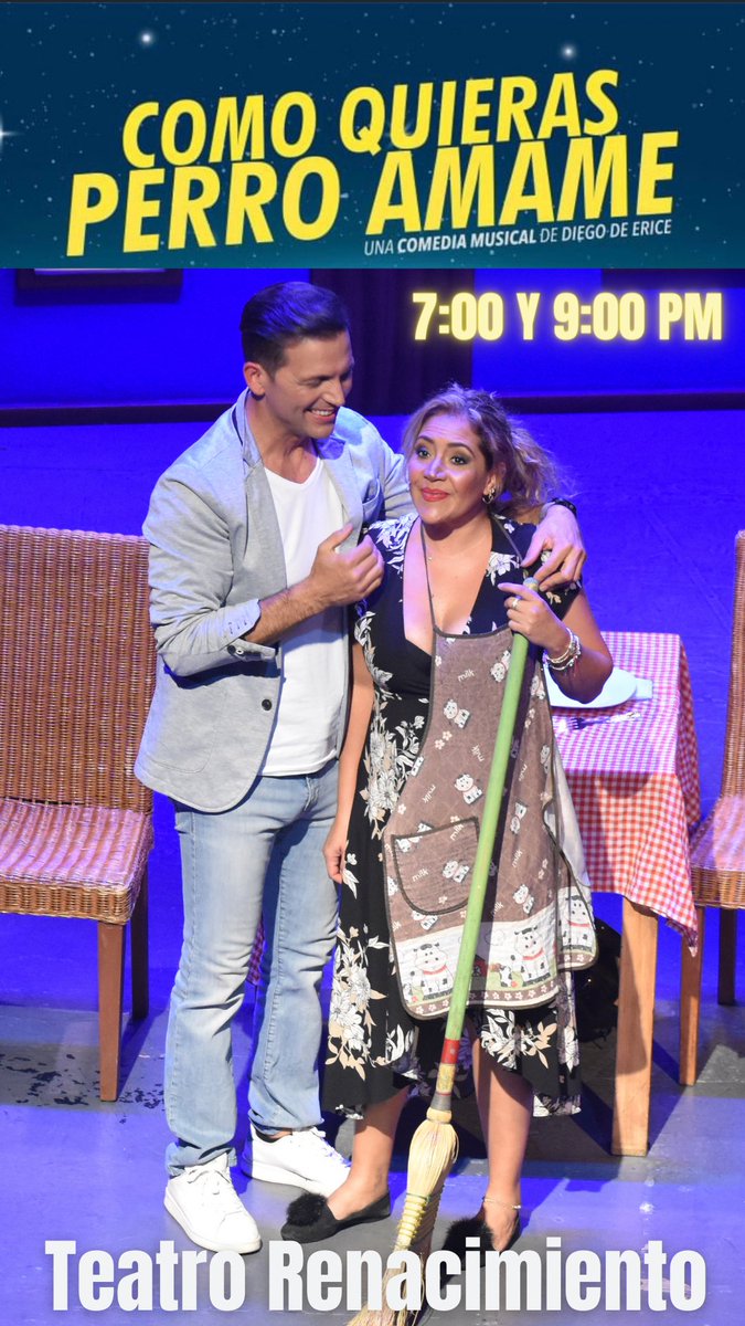 Viernes de teatro !! Los veo a las 7 y 9 pm en <a href="/PerroAmameMx/">Como Quieras Perro Ámame</a> . Teatro Renacimiento ✌🏻🐶♥️