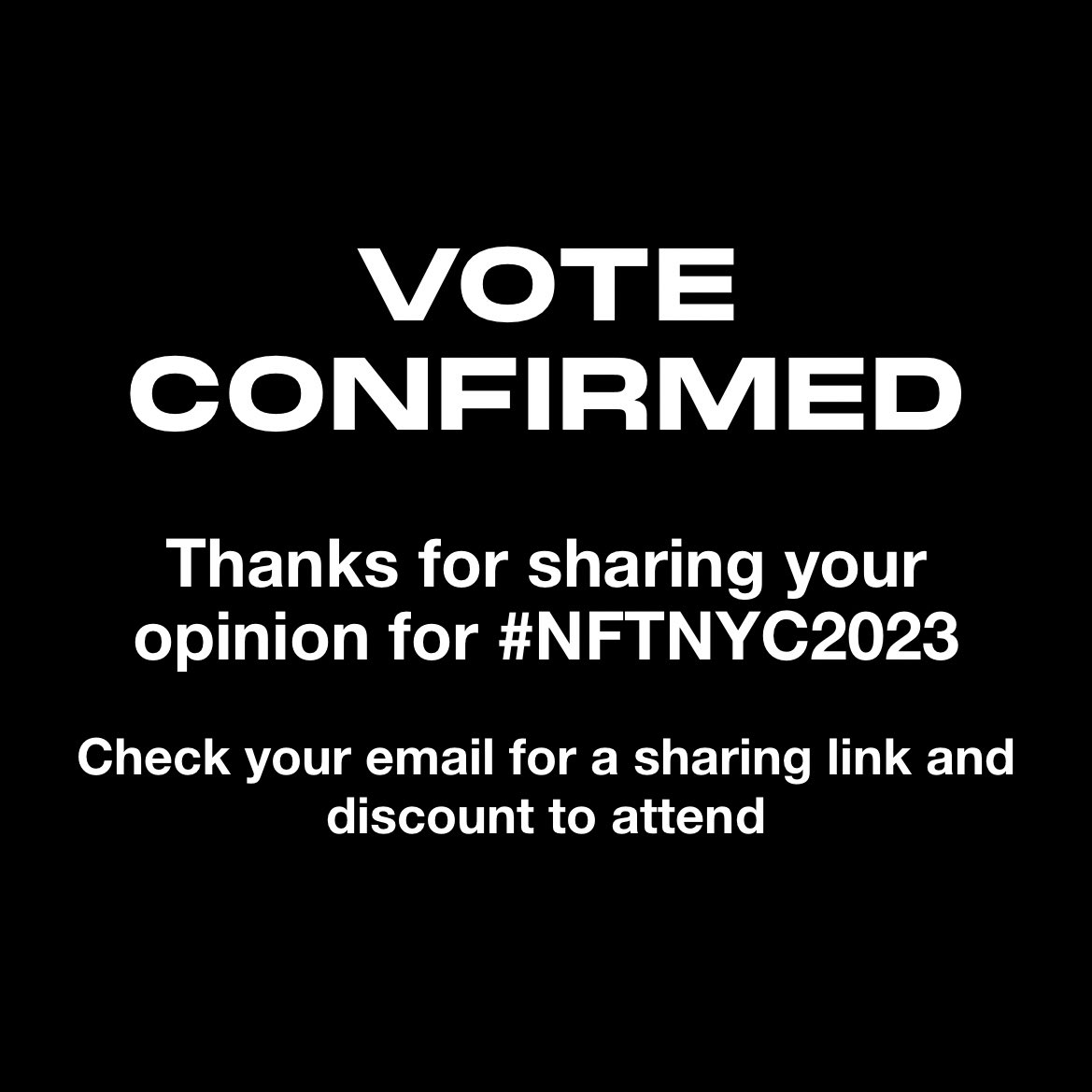 bysoheecho's tweet photo. @KamalaAlcantara @NFT_NYC Just voted ☺️ https://t.co/sxxFNtxjbw