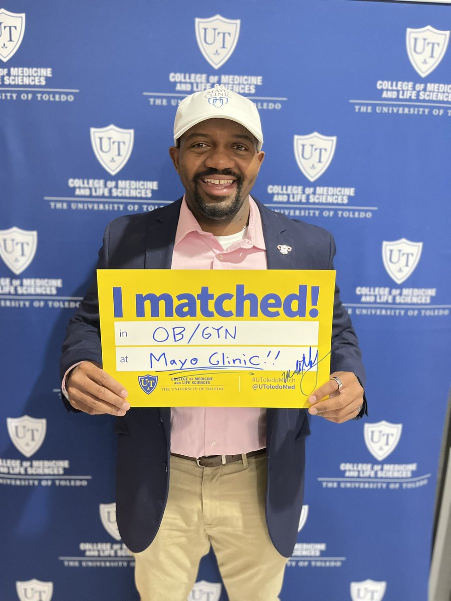 Matched at the top ranked hospital in the country!! All glory to God! So excited to train at @MayoObGynResFel ! It truly takes a village and I’m so grateful to everyone who has been a part of this journey! #match2023 #utoledomed #futureobgyn #blackmeninmedicine #drmaysloading