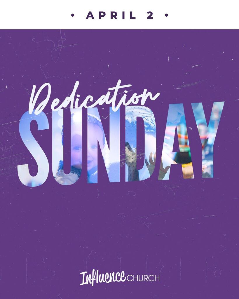 Dedication Sundays at Influence Church create an opportunity for parents and families to make a commitment before God in dedicating their child to God.

Through dedication, parents commit to raise their child by helping, guiding and supporting them in th… instagr.am/p/Cp5q5C5snZW/