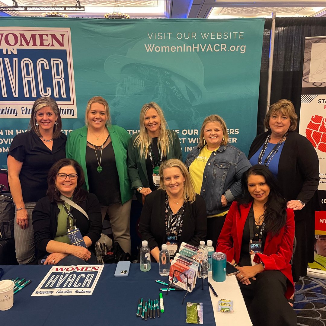 TheNewFlatRate's tweet image. Pictured is our President, Danielle Putnam, alongside fellow Women in HVACR. We applaud you all for continuing to drive progress and inspire the next generation of women in the industries. #WomeninHVACR #EPIC2023