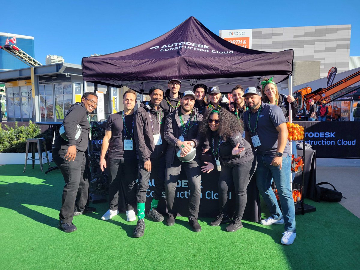 ADSK_Construct's tweet image. Happy St. Patrick&apos;s day from our team at #CONEXPOCONAGG! 🍀🍀
Come grab a photo at our booth.