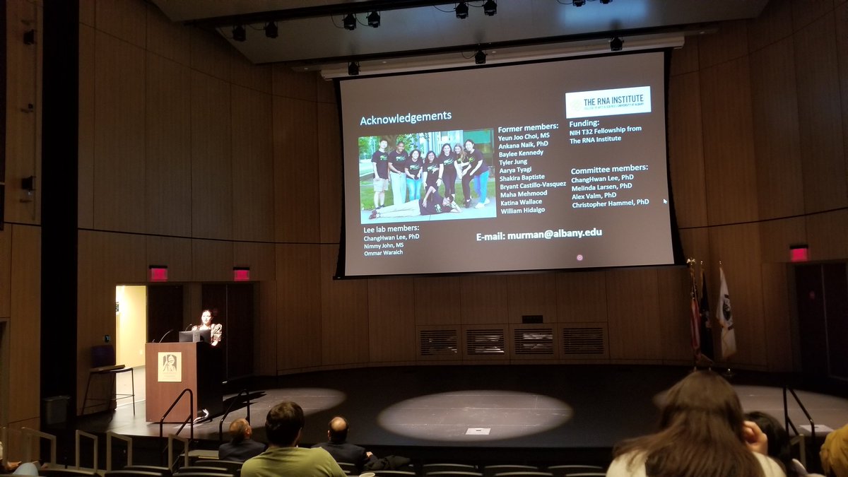 CHLeeLab's tweet photo. Congratulations on an awesome talk by Michelle at the RNA Institute Symposium! https://t.co/CgIlnAnqIJ
