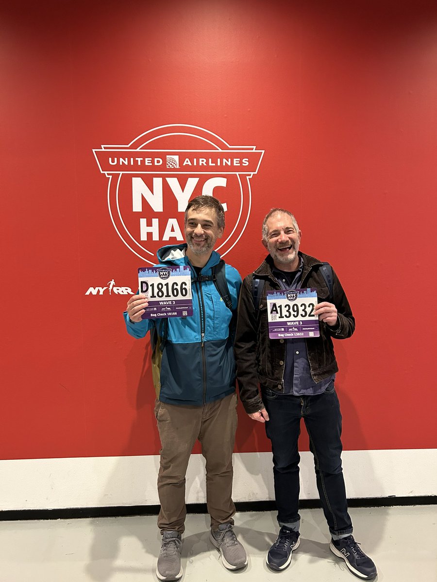 Theatre people meet up! #unitedairlineshalf