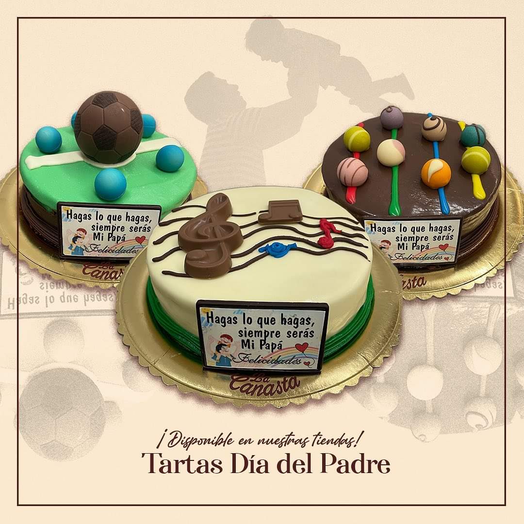 Ya puedes disfrutar en nuestras tiendas de nuestras tartas especiales para el día del Padre 💙 Celebra este día tan especial y dulce con un rico pastel 🎂✨ 

#tartas #diadelpadre #papa #lacanasta