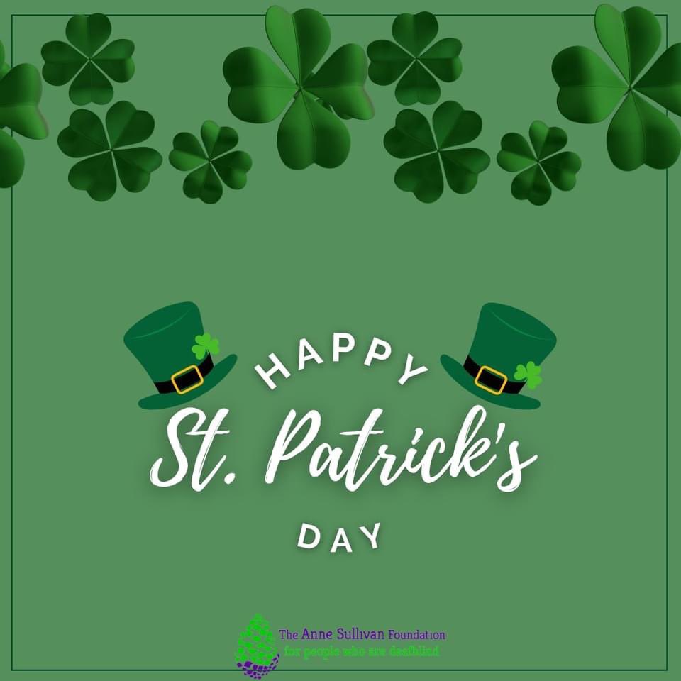 Happy Saint Patrick's day to all our followers and supporters instagram.com/p/Cp5V041rU8a/         #deafblindness #StPatrickDay