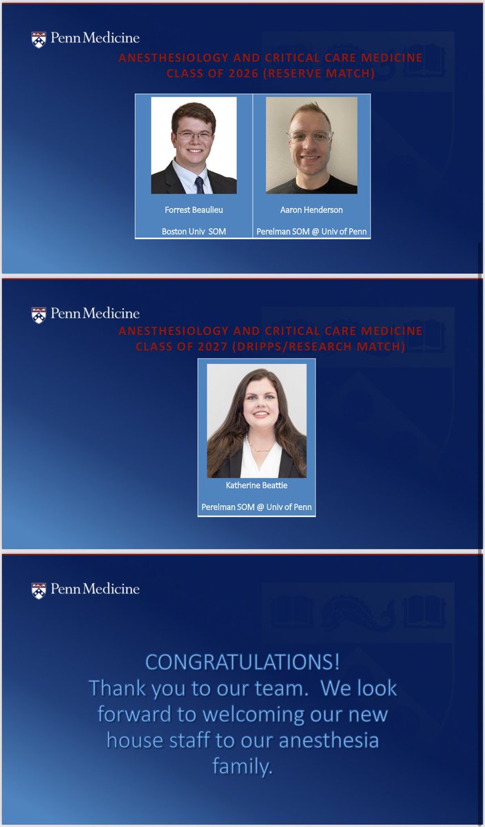 Penn Anesthesia (@pennanesthesia) on Twitter photo Here they are! The incoming class <a href="/PennAnesthesia/">Penn Anesthesia</a>
Congratulations to you all!
<a href="/TheNRMP/">NRMP®</a>
<a href="/acgme/">ACGME</a> <a href="/AbaPhysicians/">The American Board of Anesthesiology</a> <a href="/ASALifeline/">ASA®</a> #Match2023 Here they are! The incoming class <a href="/PennAnesthesia/">Penn Anesthesia</a>
Congratulations to you all!
<a href="/TheNRMP/">NRMP®</a>
<a href="/acgme/">ACGME</a> <a href="/AbaPhysicians/">The American Board of Anesthesiology</a> <a href="/ASALifeline/">ASA®</a> #Match2023