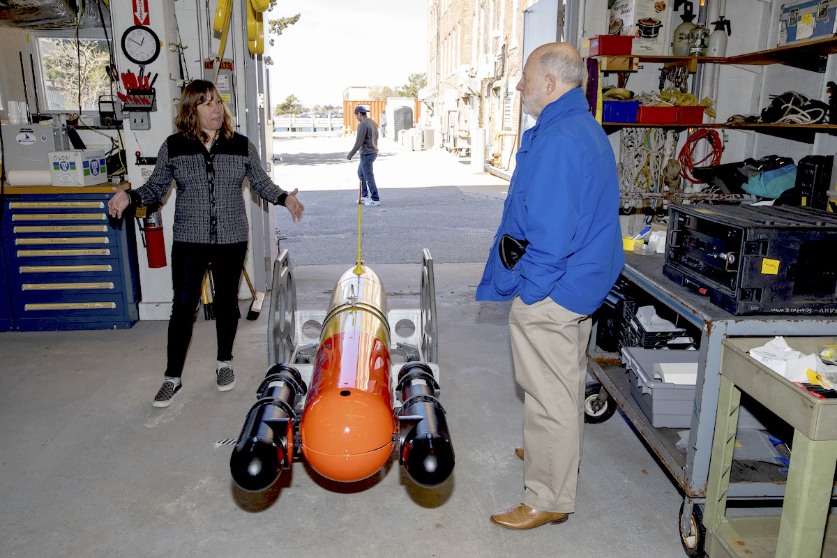 Woods Hole Oceanographic Institution (WHOI) (@whoi) on Twitter photo @rickspinradnoaa & <a href="/NOAAFish_GARFO/">NOAA Fisheries NE/MA</a> toured #WHOI engineer <a href="/amylkukulya/">amy kukulya</a>'s <a href="/SciboticsLab/">Scibotics LLC</a> yesterday to see the lab's innovations on the <a href="/MBARI_News/">MBARI</a> #LRAUV. They're developing a new vehicle for <a href="/NOAAFisheries/">NOAA Fisheries</a> to conduct seafloor habitat surveys at sea scallop and offshore wind sites. @rickspinradnoaa & <a href="/NOAAFish_GARFO/">NOAA Fisheries NE/MA</a> toured #WHOI engineer <a href="/amylkukulya/">amy kukulya</a>'s <a href="/SciboticsLab/">Scibotics LLC</a> yesterday to see the lab's innovations on the <a href="/MBARI_News/">MBARI</a> #LRAUV. They're developing a new vehicle for <a href="/NOAAFisheries/">NOAA Fisheries</a> to conduct seafloor habitat surveys at sea scallop and offshore wind sites.