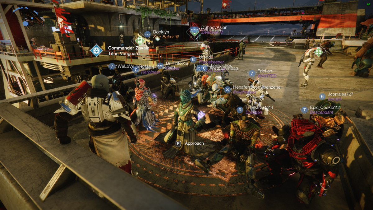 The #Destiny2 community paying respects to the late Lance Reddick's Commander Zavala in-game. 😭