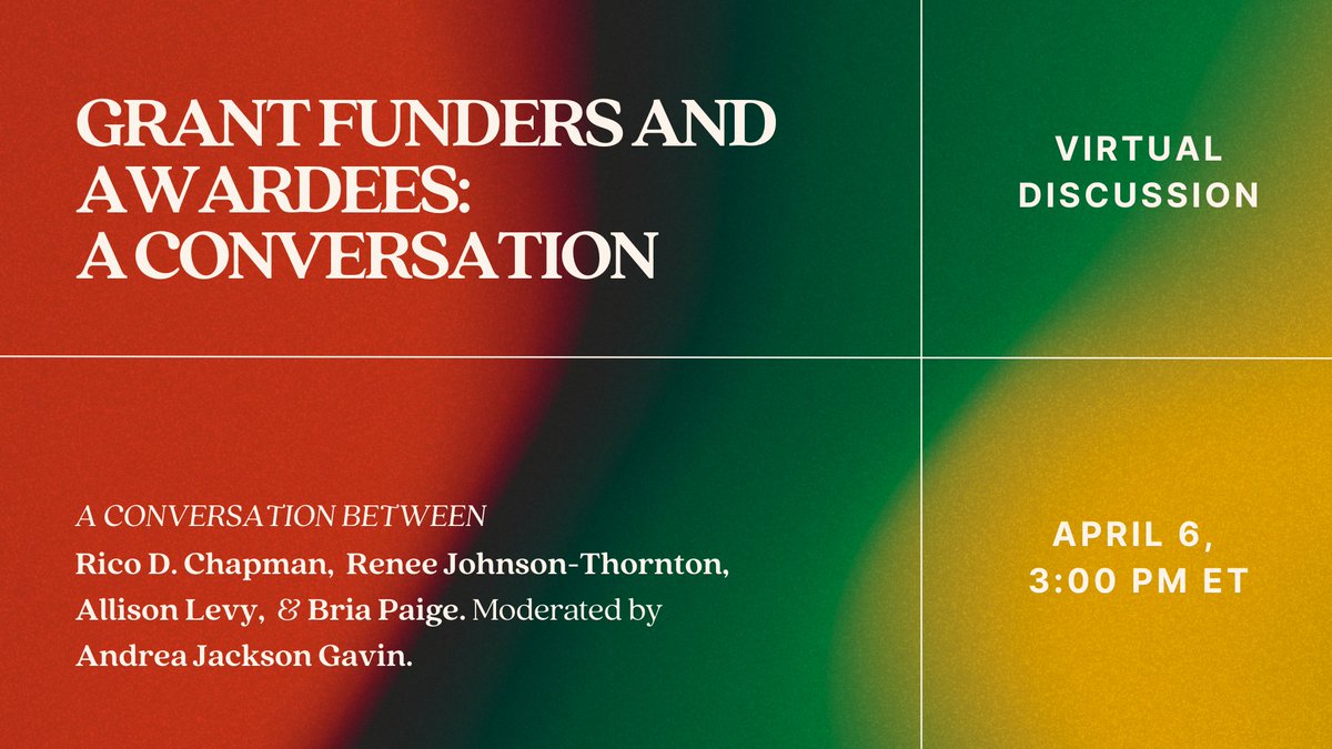 CLIRDLF's tweet image. On Thursday, April 6, 3:00 pm ET USA, join us for the panel discussion Grant Funders and Awardees: A Conversation at the two-day virtual event Toward Radical Imagination: HBCUs, Digital Libraries, and Authentic Collaboration! authenticity.diglib.org A thread 🧵