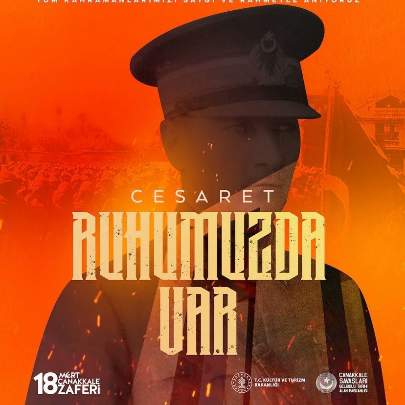 18 Mart Çanakkale Zaferi'nin 108’inci yıl dönümünde Vatan topraklarını canları pahasına savunarak bu büyük zaferin gururunu Milletimize yaşatan, başta Gazi Mustafa Kemal Atatürk olmak üzere Aziz Şehitlerimizi ve Gazilerimizi saygıyla, minnetle ve rahmetle anıyoruz.
