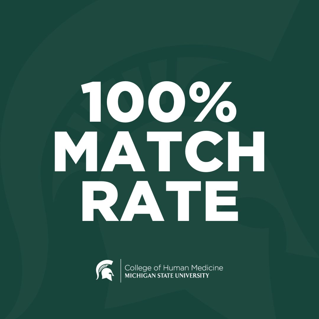 Congratulations to our medical students on an overall residency placement rate of 100%! More on Match Day from Dean Sousa: bit.ly/3LAW6vV

#MSUMDMatch #Match2023