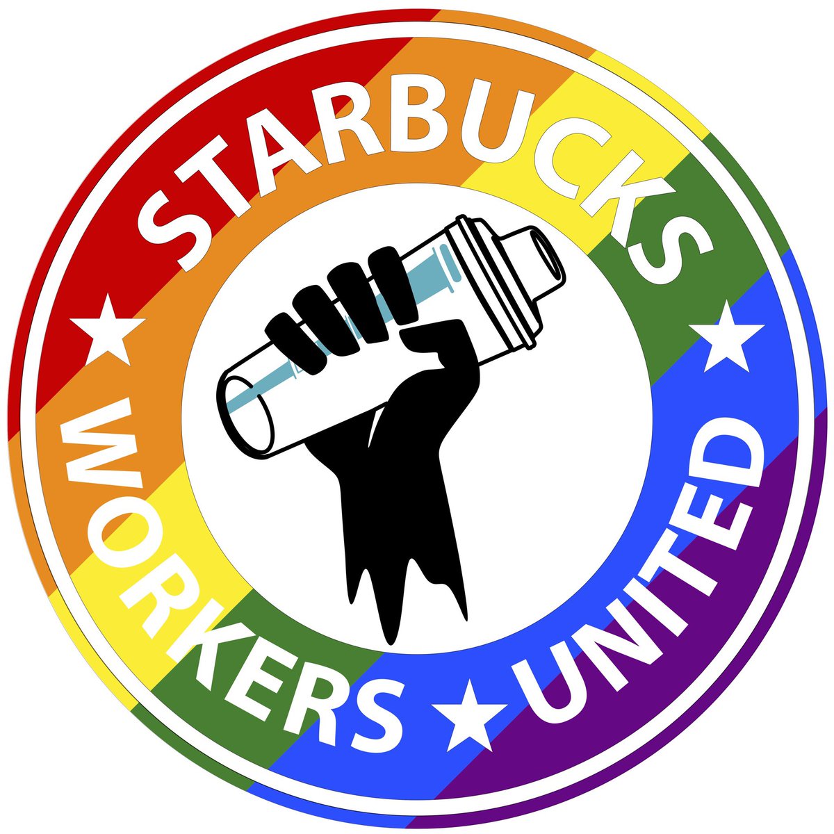 SBWorkersUnited's tweet photo. Starbucks Workers United logos as Taylor Swift looks - a thread: ⭐️ https://t.co/TMT8iw7MiW